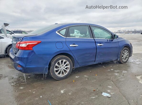 3N1AB7AP0KY222603 2019 NISSAN SENTRA Синий Задняя правая четверть