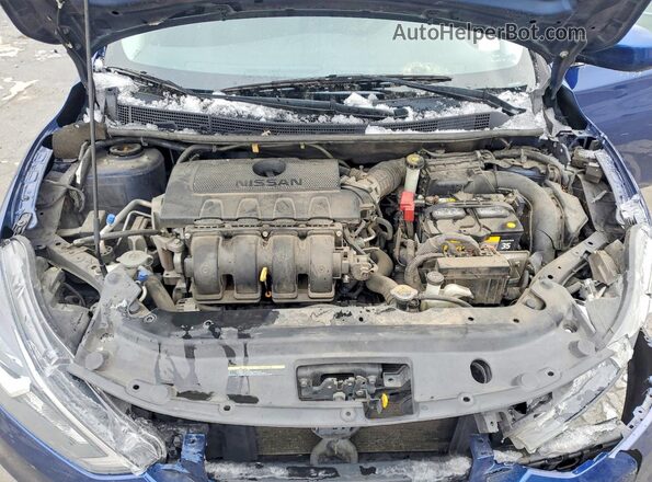 3N1AB7AP0KY222603 2019 NISSAN SENTRA Синий Вид задней части салона