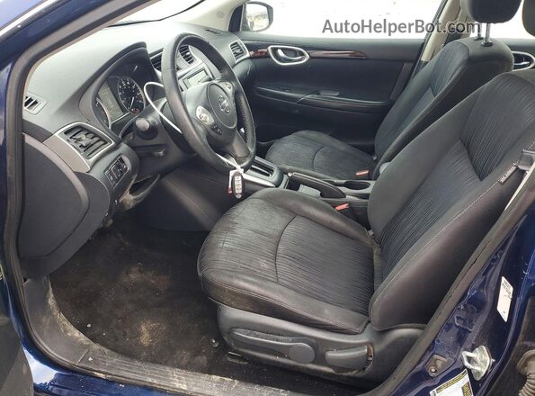 3N1AB7AP0KY222603 2019 NISSAN SENTRA Синий Вид салона спереди