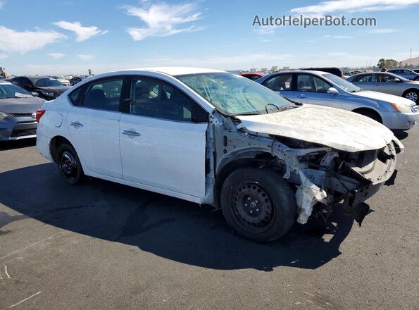 3N1AB7AP0KY227235 2019 NISSAN SENTRA Белый Передняя правая четверть
