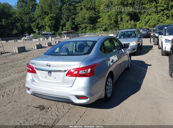 3N1AB7AP0KY234489 2019 NISSAN SENTRA Серебряный Задняя правая четверть