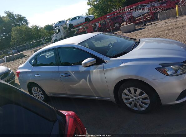 3N1AB7AP0KY234489 2019 NISSAN SENTRA Серебряный Вид задней части салона