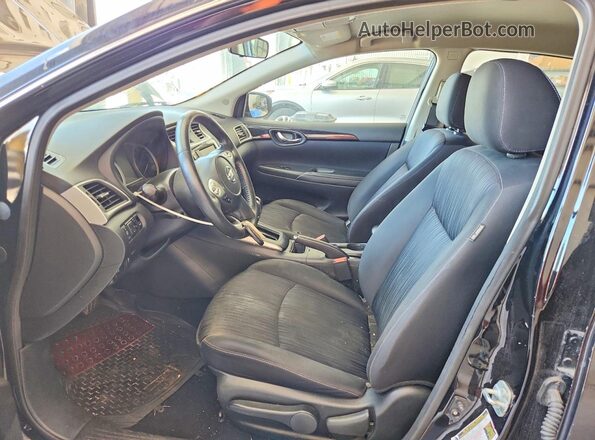 3N1AB7AP0KY234833 2019 NISSAN SENTRA Black Widok wnętrza z przodu