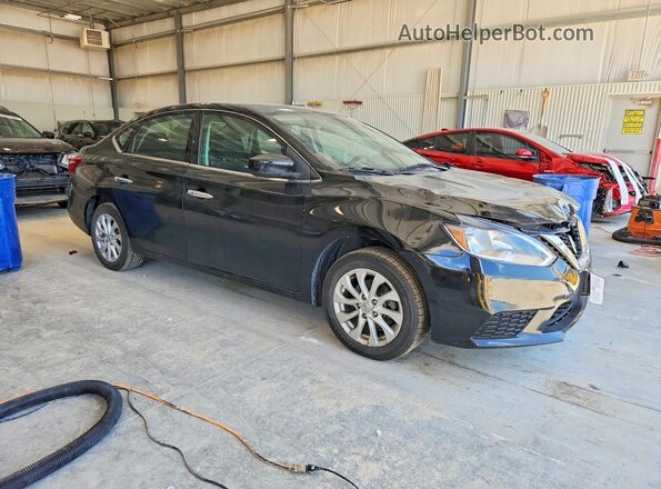 3N1AB7AP0KY234833 2019 NISSAN SENTRA Black Przód prawy