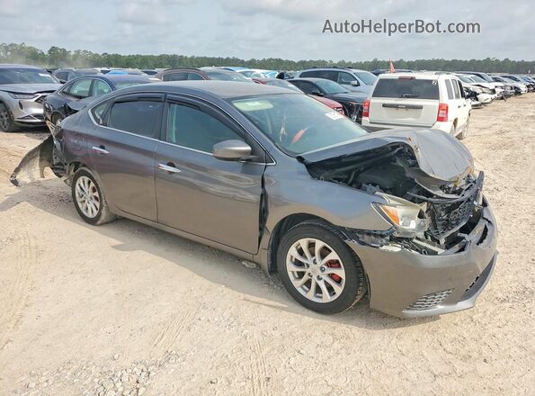 3N1AB7AP0KY253642 2019 NISSAN SENTRA Gray Front right