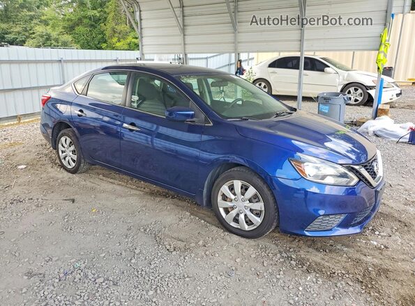 3N1AB7AP0KY276242 2019 NISSAN SENTRA Blue Front right