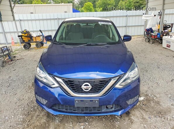 3N1AB7AP0KY276242 2019 NISSAN SENTRA Blue Front view