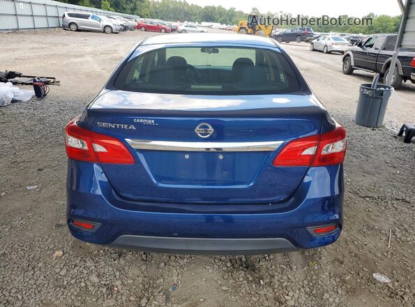 3N1AB7AP0KY276242 2019 NISSAN SENTRA Blue Rear view