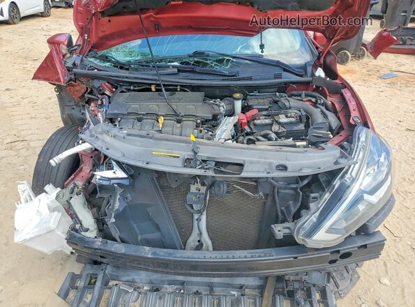 3N1AB7AP0KY277570 2019 NISSAN SENTRA Red Вид задньої частини салону
