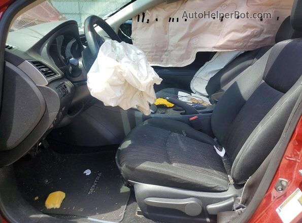 3N1AB7AP0KY277570 2019 NISSAN SENTRA Red Вид салону спереду
