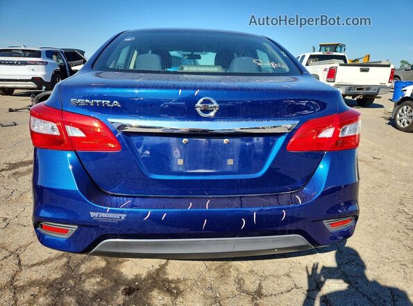 3N1AB7AP0KY277598 2019 NISSAN SENTRA Blue Հետևի տեսք