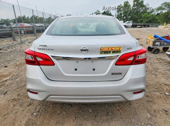 3N1AB7AP0KY279142 2019 NISSAN SENTRA Silver Вид ззаду