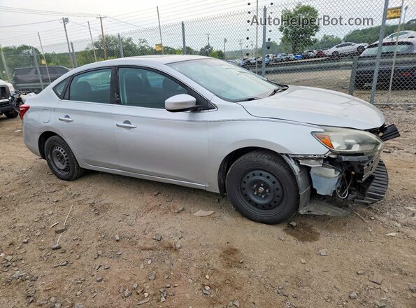 3N1AB7AP0KY279142 2019 NISSAN SENTRA Silver Передня права чверть