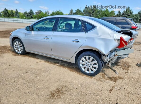 3N1AB7AP0KY283417 2019 NISSAN SENTRA Серебряный Задняя левая четверть