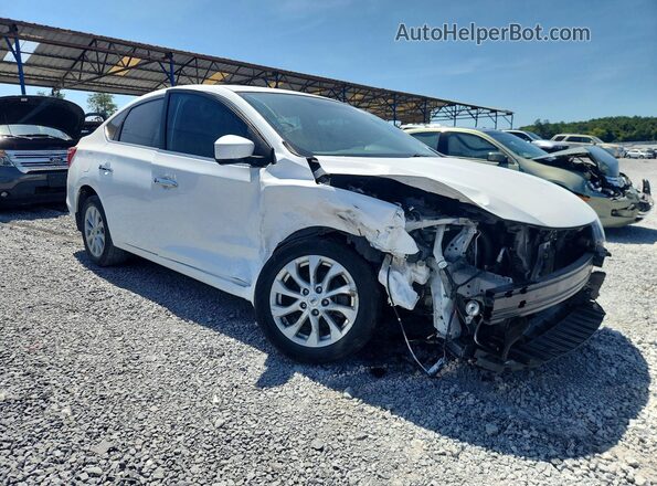 3N1AB7AP0KY299178 2019 NISSAN SENTRA White Przód prawy
