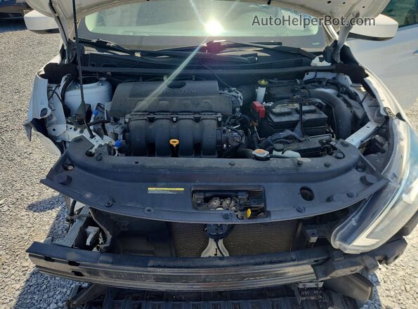 3N1AB7AP0KY299178 2019 NISSAN SENTRA White Widok wnętrza z tyłu