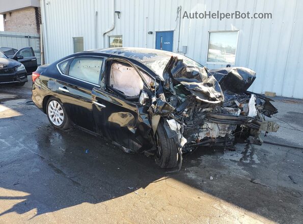 3N1AB7AP0KY323446 2019 NISSAN SENTRA Black Przód prawy