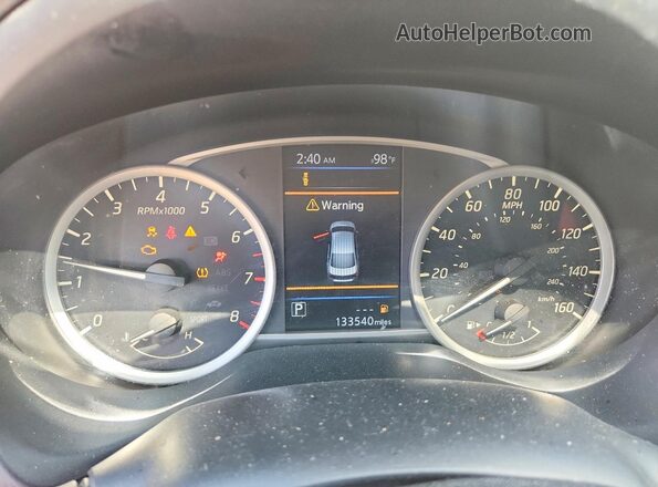 3N1AB7AP0KY332972 2019 NISSAN SENTRA White Вид щитка приладів