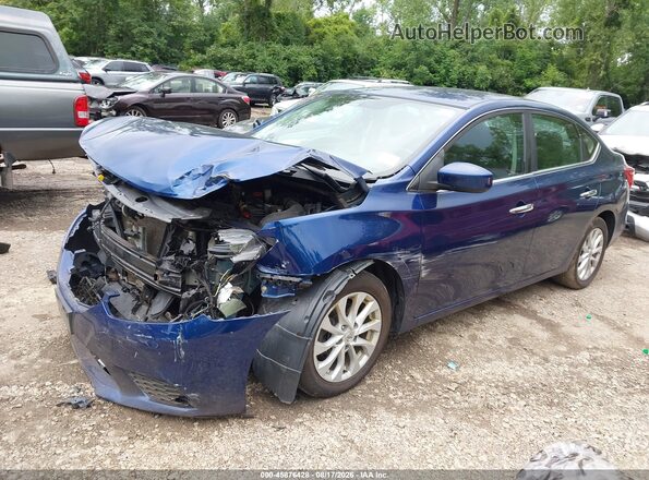 3N1AB7AP0KY336892 2019 NISSAN SENTRA Blue Przód lewy