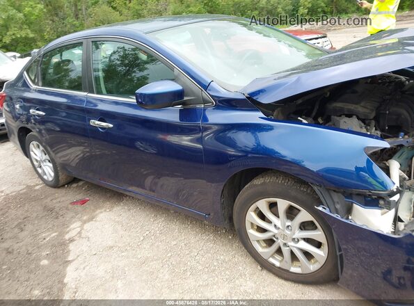 3N1AB7AP0KY336892 2019 NISSAN SENTRA Blue Widok wnętrza 360 stopni