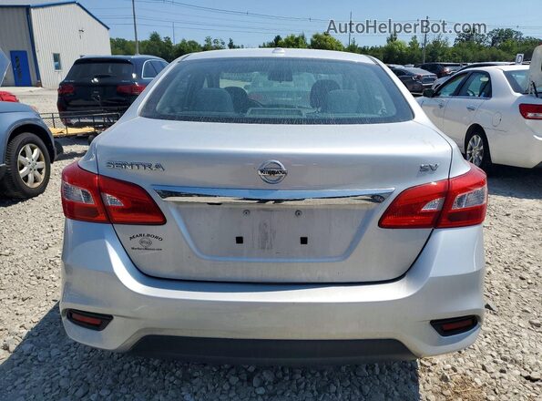 3N1AB7AP0KY337086 2019 NISSAN SENTRA Silver უკანა ხედი