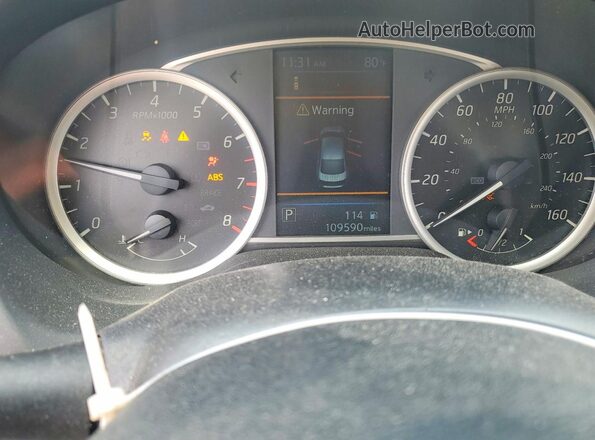 3N1AB7AP0KY339842 2019 NISSAN SENTRA White ხელსაწყოთა პანელის ხედი