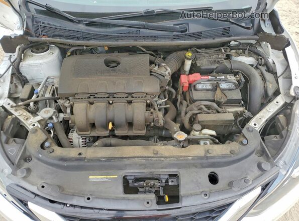 3N1AB7AP0KY339842 2019 NISSAN SENTRA White უკანა სალონის ხედი