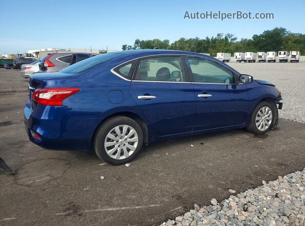 3N1AB7AP0KY346046 2019 NISSAN SENTRA Blue Trasero derecho