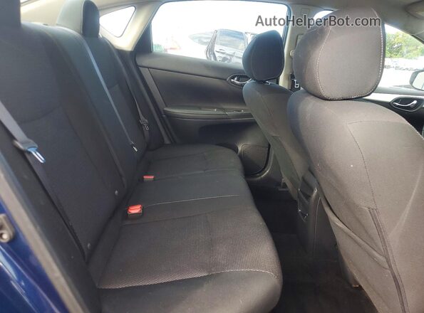 3N1AB7AP0KY346046 2019 NISSAN SENTRA Blue Vista de los asientos traseros