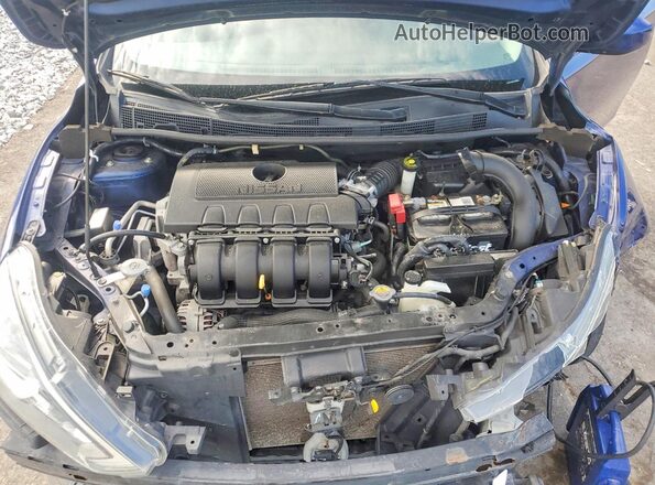 3N1AB7AP0KY346046 2019 NISSAN SENTRA Blue Vista interior trasera