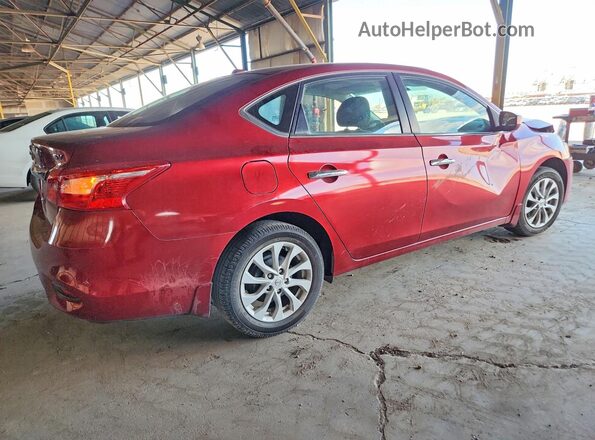 3N1AB7AP0KY346113 2019 NISSAN SENTRA Red Rear right