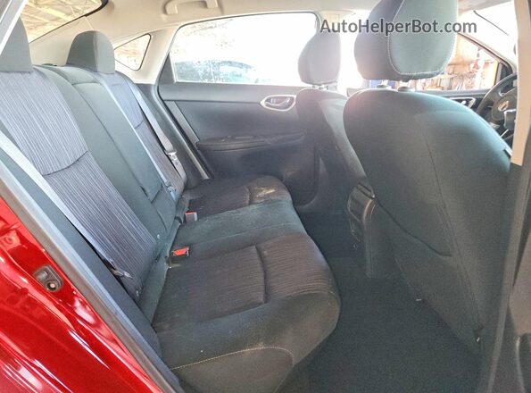 3N1AB7AP0KY346113 2019 NISSAN SENTRA Red Rear seats view