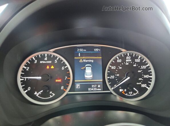 3N1AB7AP0KY346113 2019 NISSAN SENTRA Red Instrument cluster view