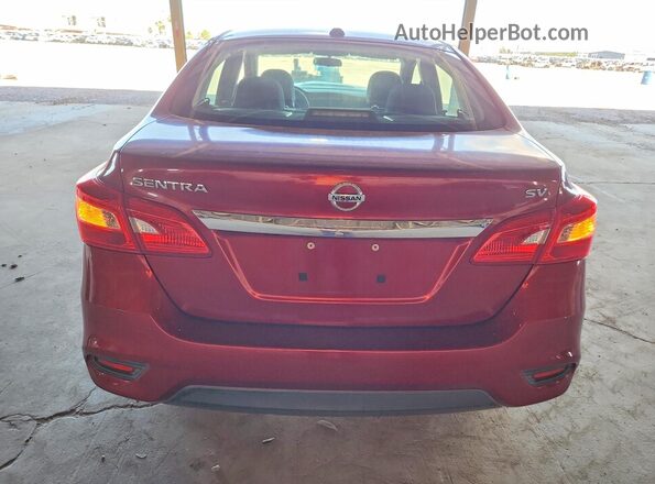 3N1AB7AP0KY346113 2019 NISSAN SENTRA Red Rear view