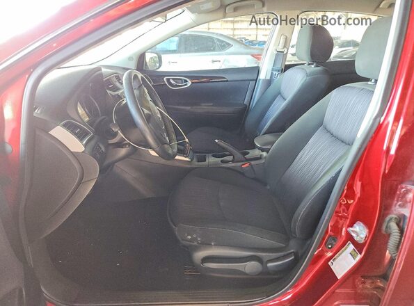 3N1AB7AP0KY346113 2019 NISSAN SENTRA Red Front interior view