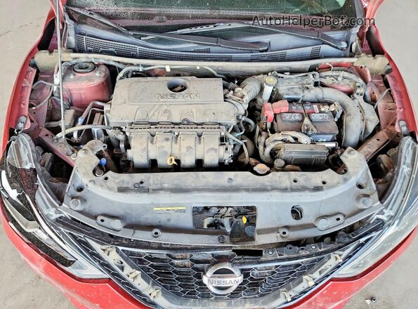 3N1AB7AP0KY346113 2019 NISSAN SENTRA Red Rear interior view
