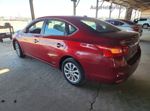 3N1AB7AP0KY346113 2019 NISSAN SENTRA Red Rear left