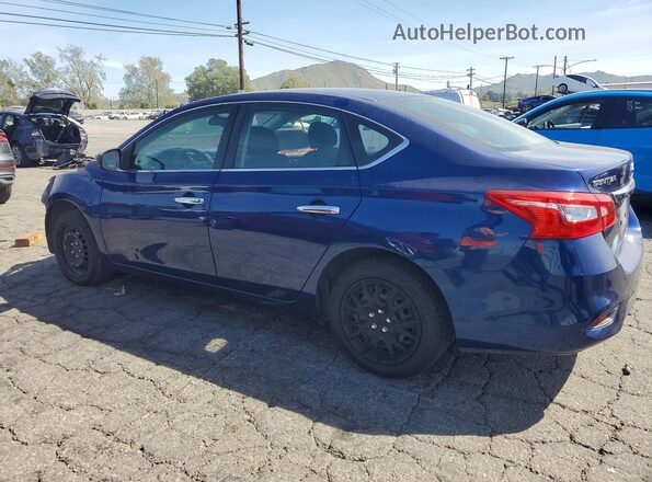 3N1AB7AP0KY355331 2019 NISSAN SENTRA Blue Trasero izquierdo