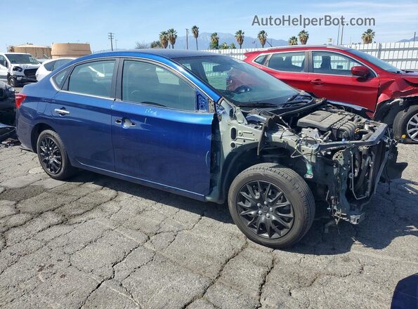 3N1AB7AP0KY355331 2019 NISSAN SENTRA Blue Delantero derecho
