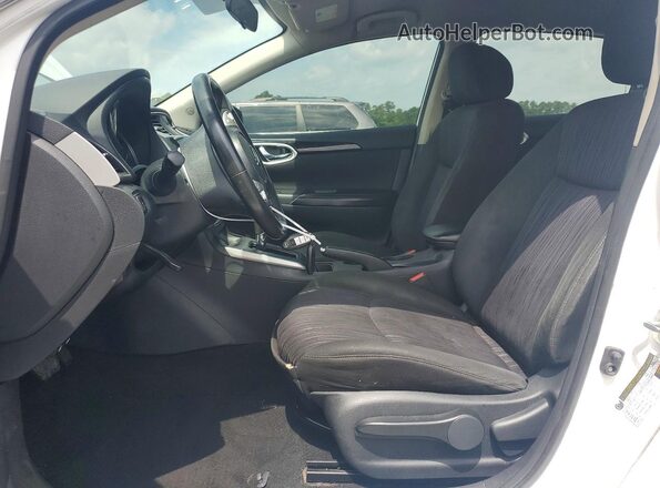 3N1AB7AP0KY360206 2019 NISSAN SENTRA White წინა სალონის ხედი