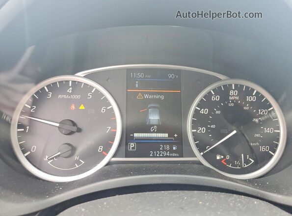 3N1AB7AP0KY360206 2019 NISSAN SENTRA White ხელსაწყოთა პანელის ხედი