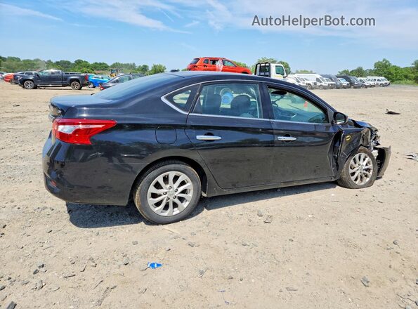 3N1AB7AP0KY364692 2019 NISSAN SENTRA Черный Задняя правая четверть