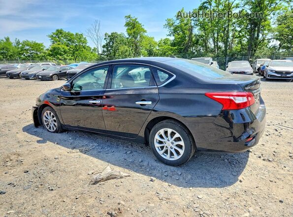 3N1AB7AP0KY364692 2019 NISSAN SENTRA Черный Задняя левая четверть