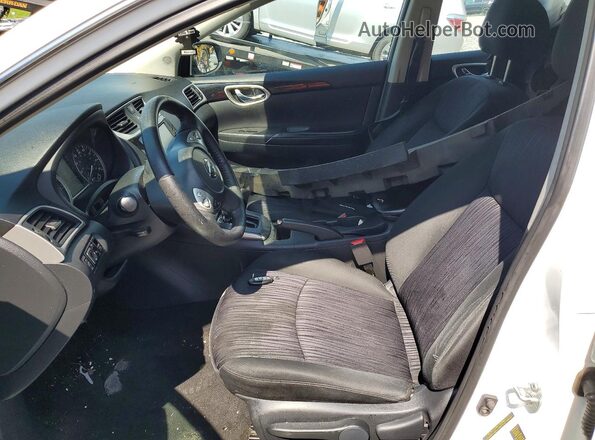 3N1AB7AP0KY370444 2019 NISSAN SENTRA White წინა სალონის ხედი