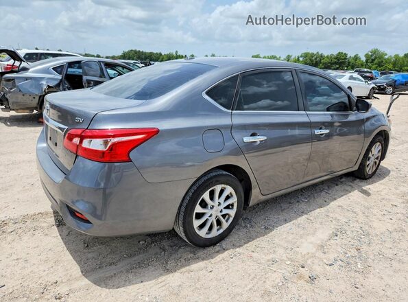 3N1AB7AP0KY372615 2019 NISSAN SENTRA Серый Задняя правая четверть