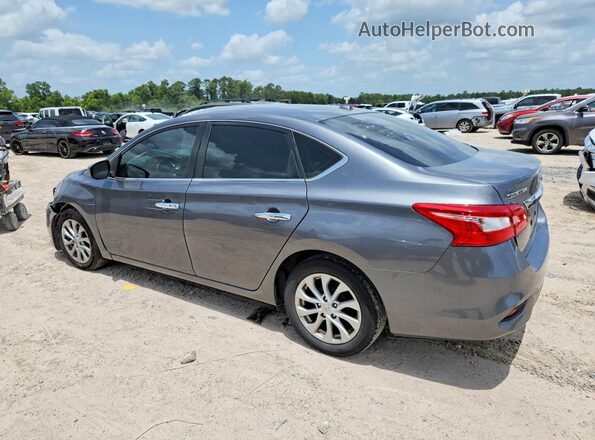 3N1AB7AP0KY372615 2019 NISSAN SENTRA Серый Задняя левая четверть