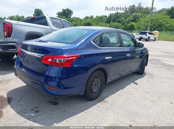 3N1AB7AP0KY375658 2019 NISSAN SENTRA Blue უკანა მარჯვენა