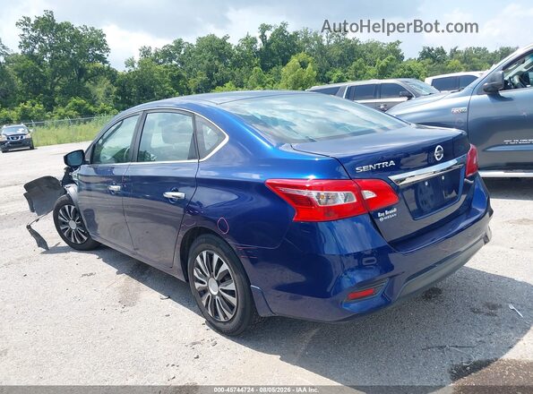 3N1AB7AP0KY375658 2019 NISSAN SENTRA Blue უკანა მარცხენა