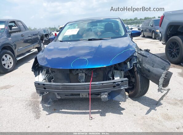 3N1AB7AP0KY375658 2019 NISSAN SENTRA Blue უკანა სალონის ხედი