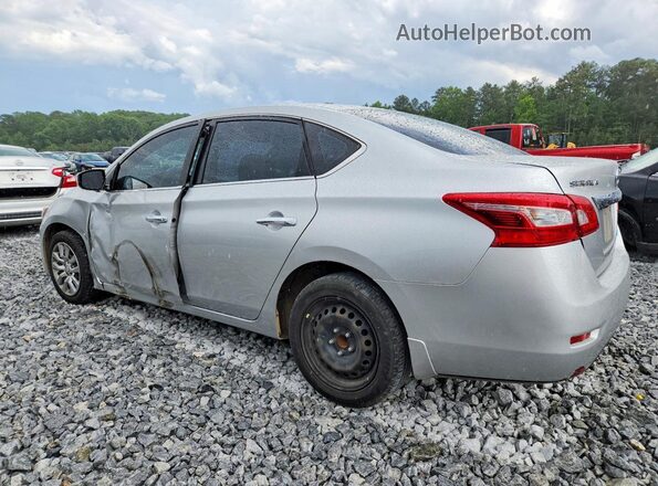 3N1AB7AP0KY386725 2019 NISSAN SENTRA Silver Trasero izquierdo